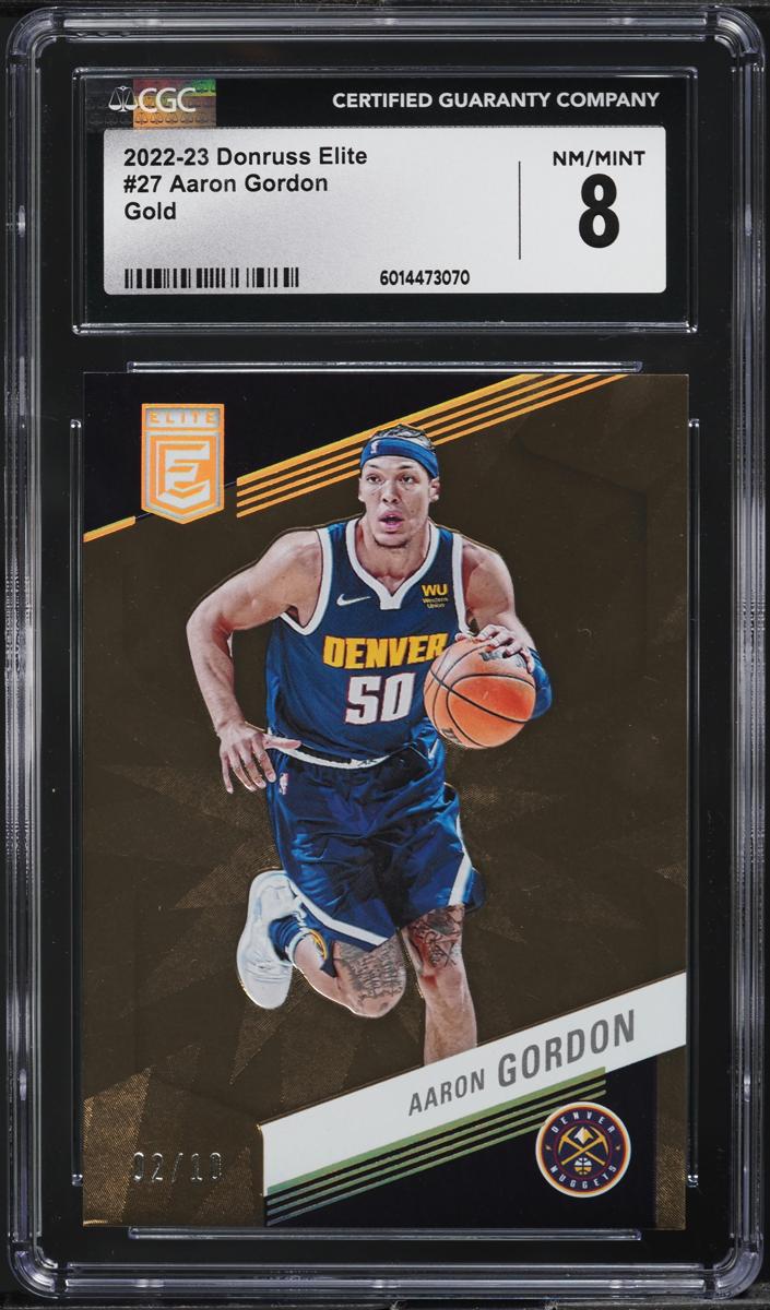 2022 Donruss Elite Basketball Gold Aaron Gordon #27 CGC 8