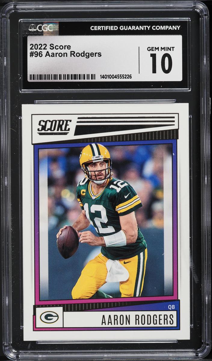 2022 Panini Score Football Aaron Rodgers #96 CGC 9.5