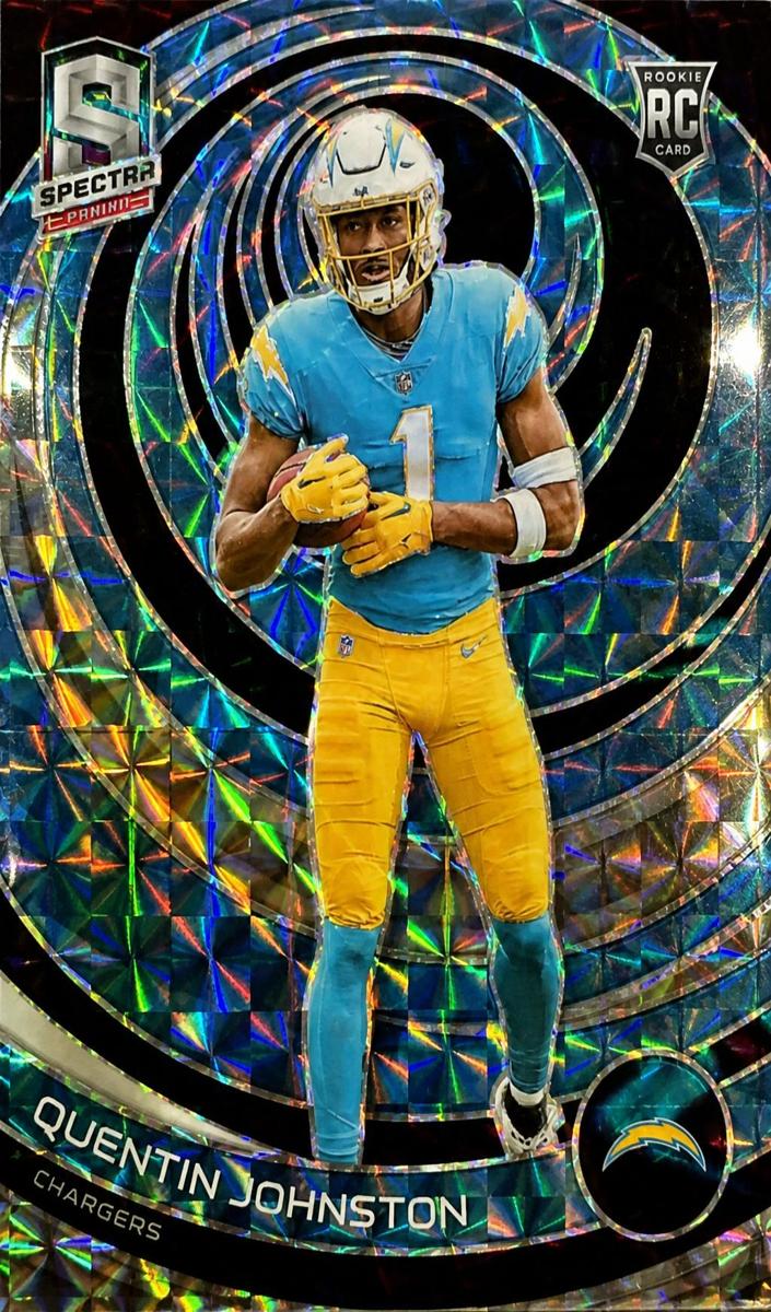 2023 Panini Spectra Football Interstellar Quentin Johnston #127 PSA 9