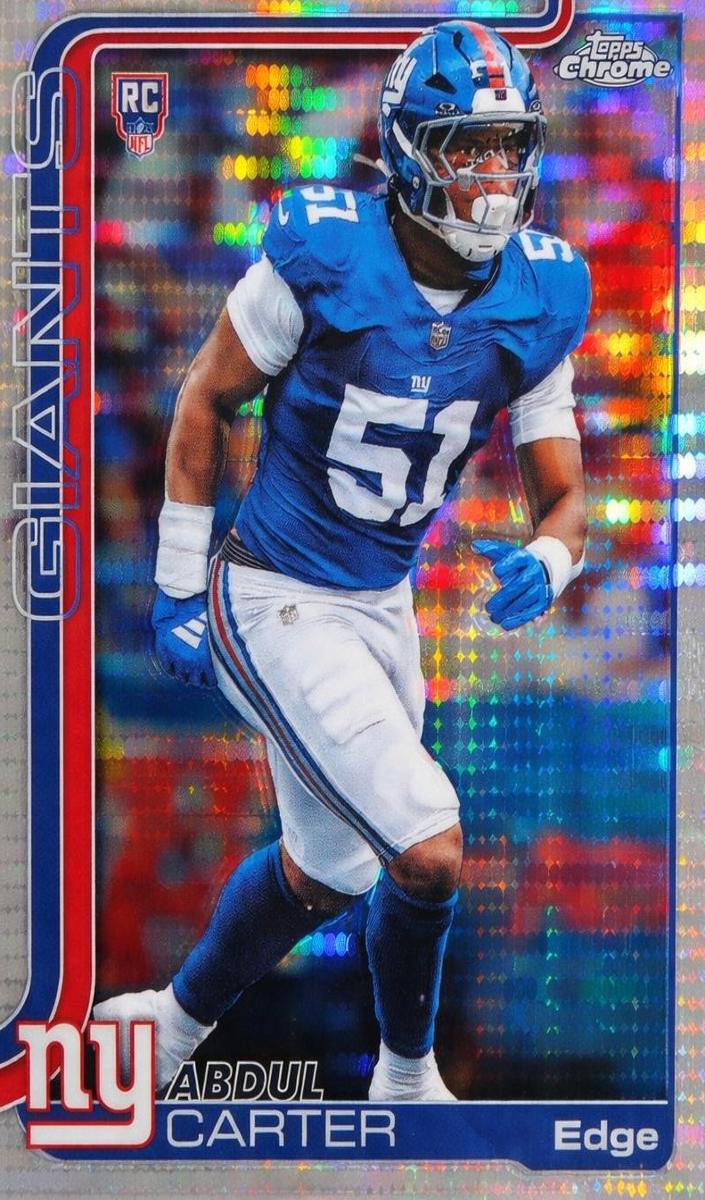 2025 Topps Chrome Football Pulsar Refractor Abdul Carter #350