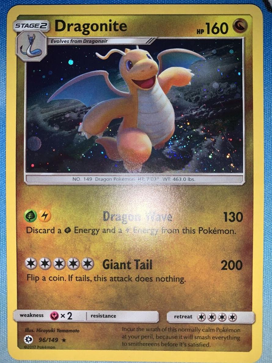 2017 Pokemon Sun & Moon Dragonite #96