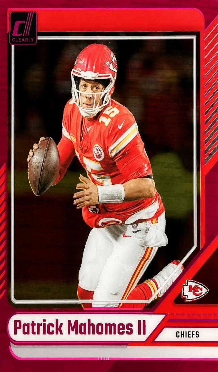 2024 Panini Clearly Donruss Football Pink Patrick Mahomes II #27 PSA 10