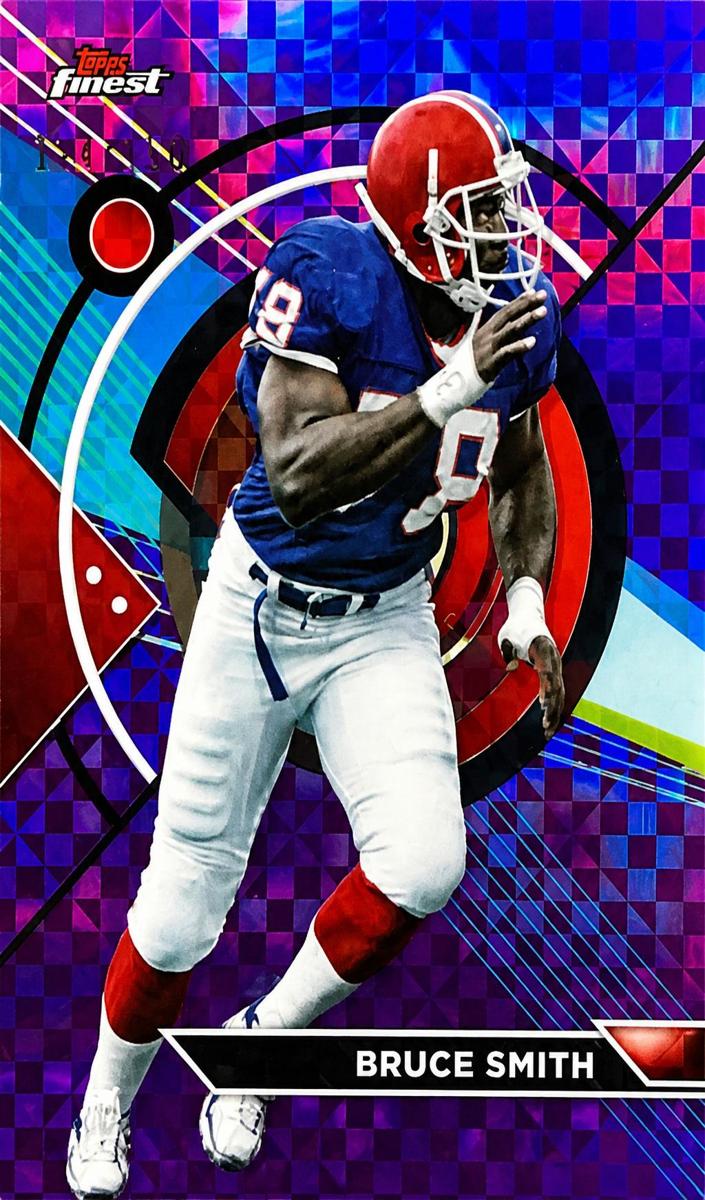 2023 Topps Composite Football Purple Checkerboard Refractor Bruce Smith #155