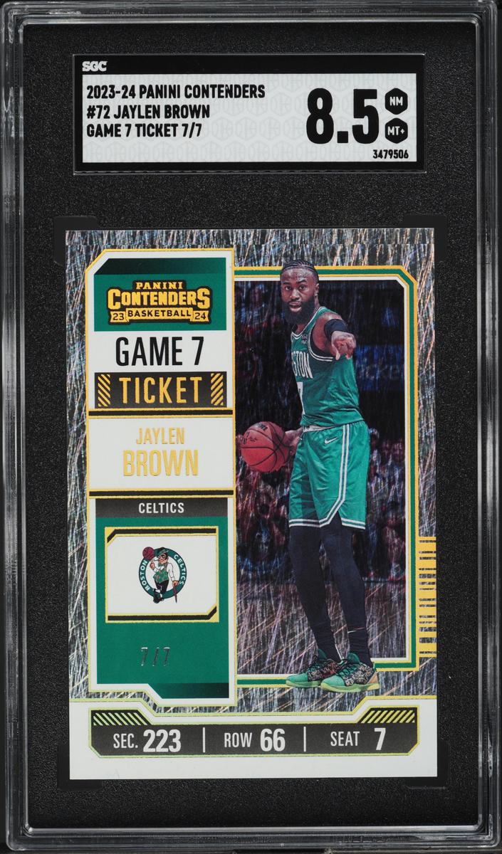 2023 Panini Contenders Basketball Game 7 Ticket Jaylen Brown #72 SGC 8.5