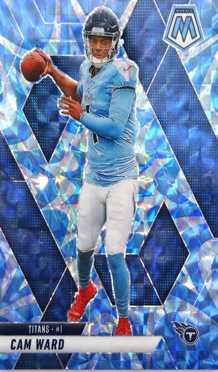 2025 Panini Mosaic Football Blue Cam Ward #382