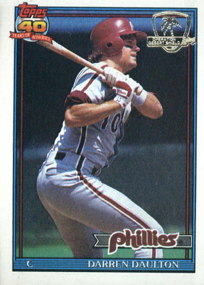 1991 Topps Baseball Darren Daulton #89