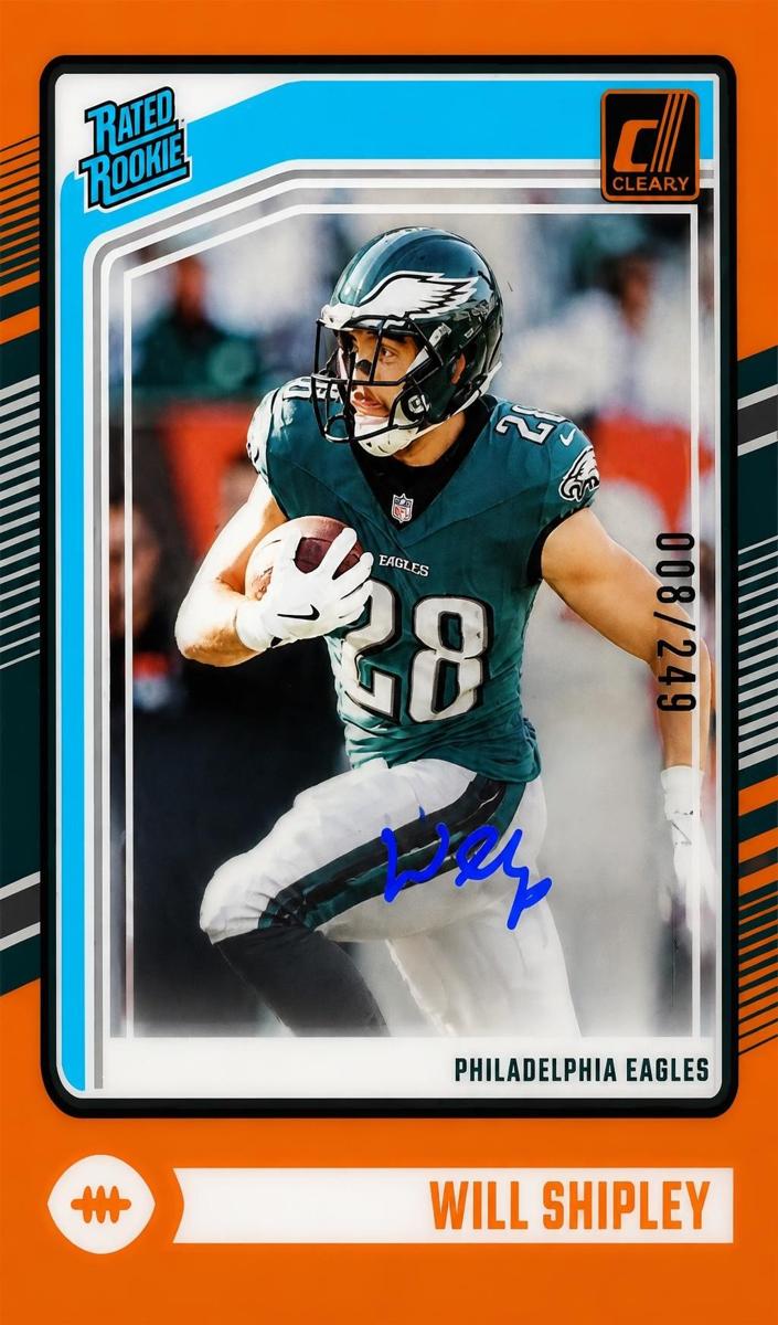 2024 Panini Clearly Donruss Football Orange Will Shipley #87