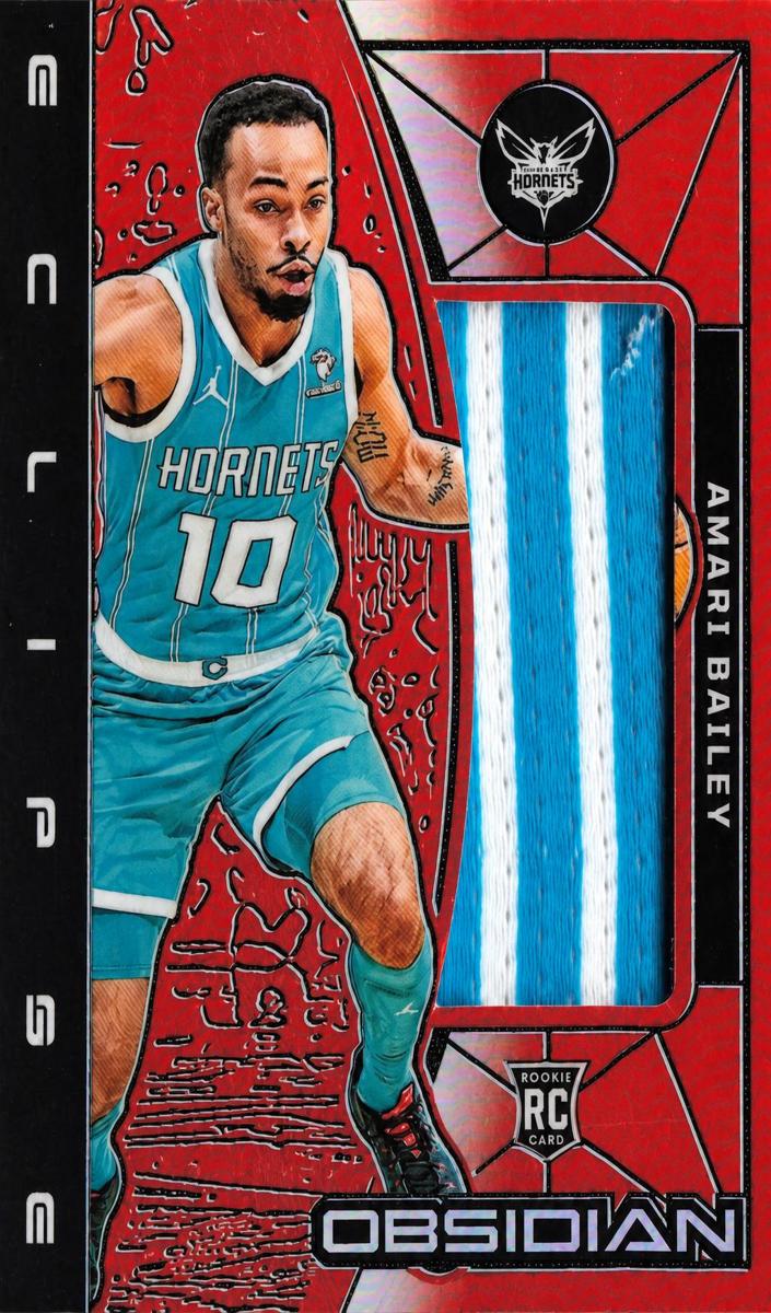 2023 Panini Obsidian Basketball Orange Flood Amari Bailey #EM-ABA