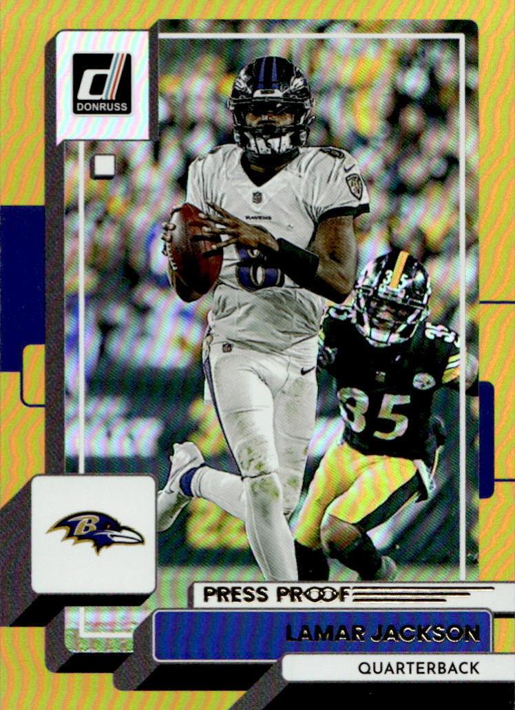 2022 Panini Donruss Football Press Proof Premium Lamar Jackson #189
