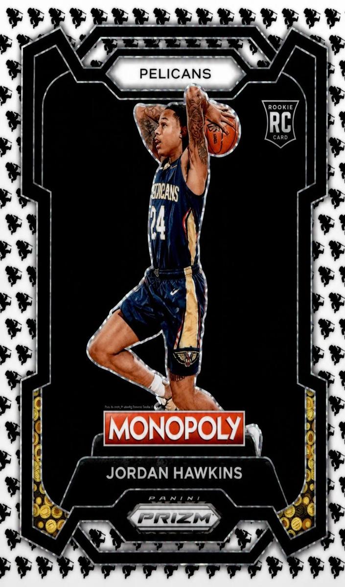 2023 Panini Prizm Monopoly Basketball Monopoly Man Black and White Jordan Hawkins #56 PSA 9