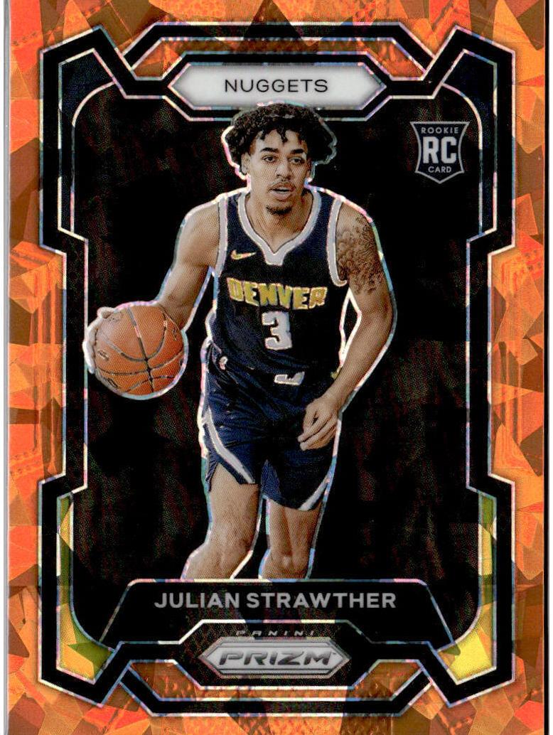2023 Panini Prizm Basketball Orange Ice Julian Strawther #133