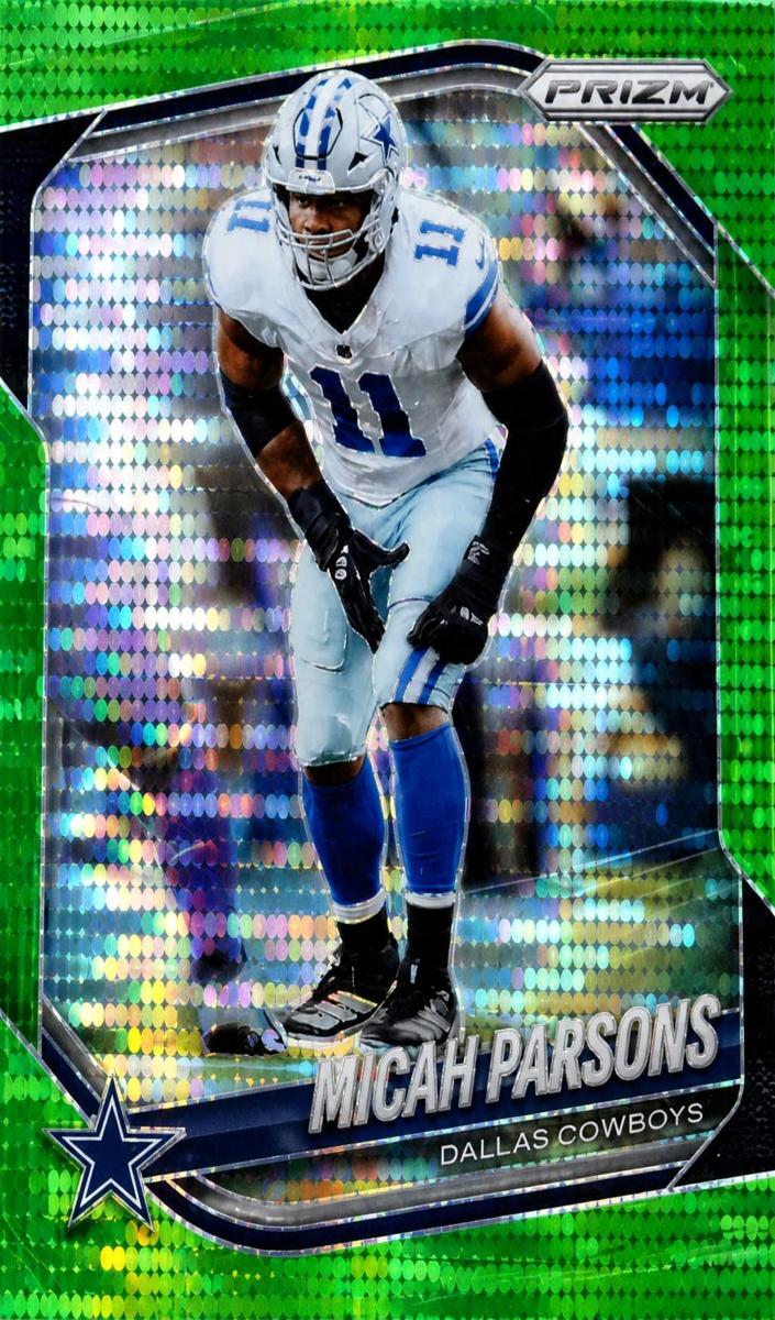 2025 Panini Prizm Football Neon Green Pulsar Micah Parsons #98