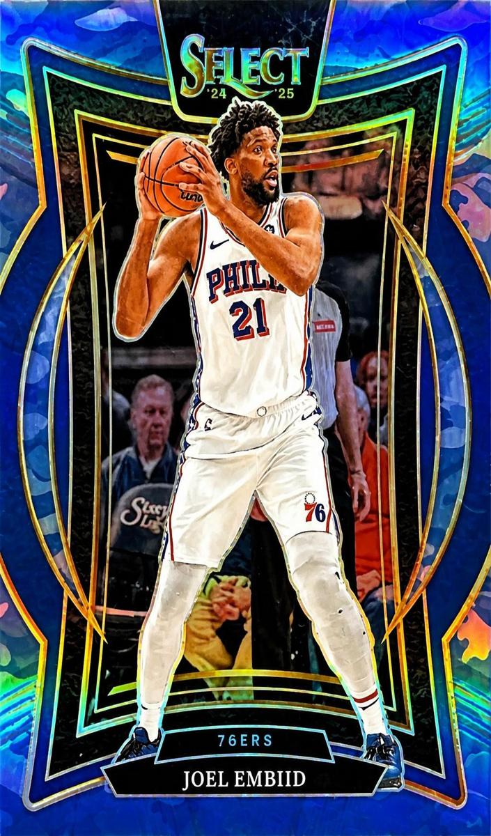 2024 Panini Select Basketball Blue Camo Joel Embiid #6