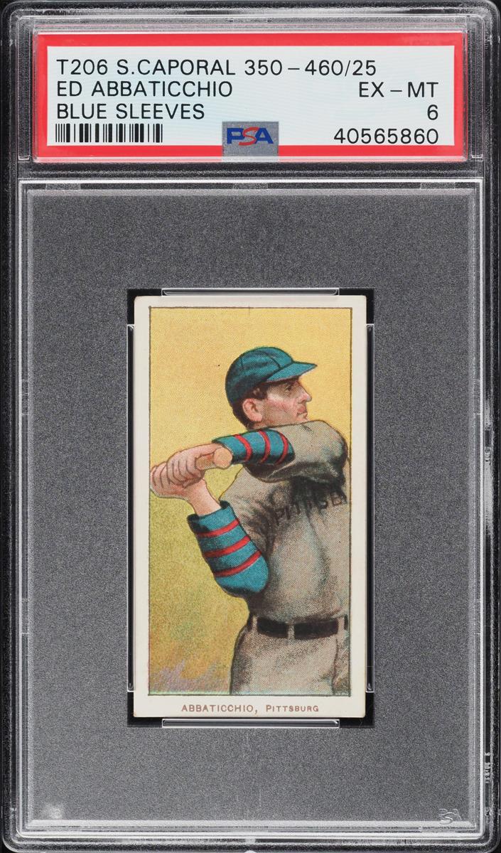 1909-11 T206 Baseball Blue Sleeves Ed Abbaticchio #NNO PSA 4