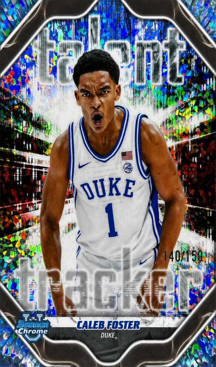 2025 Bowman Basketball Mini-Diamond Refractor Caleb Foster #TT-16