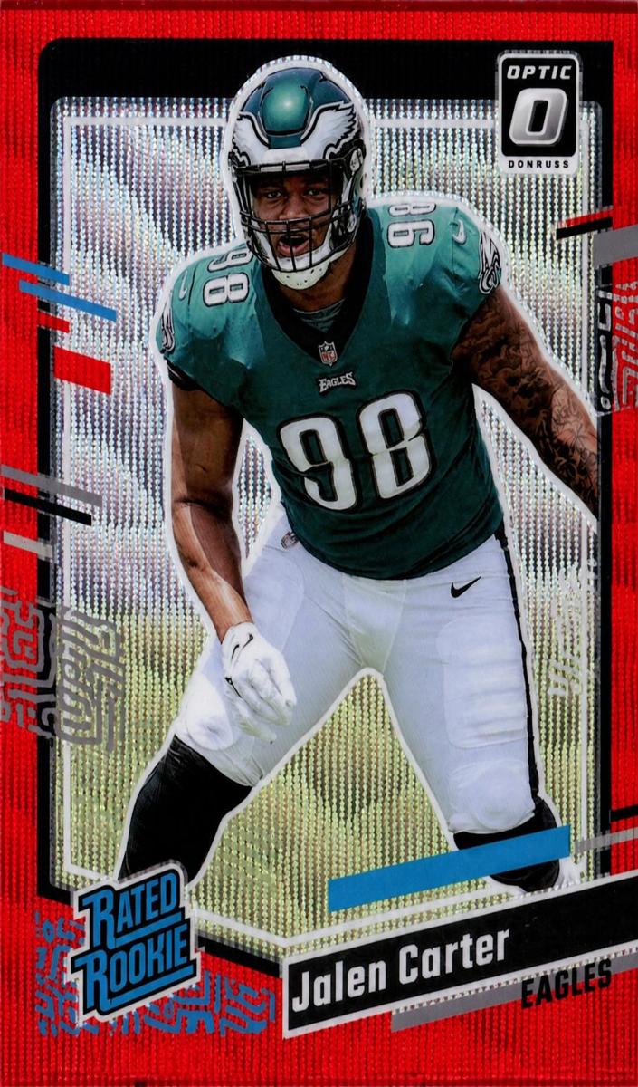 2023 Panini Donruss Football Red Wave Jalen Carter #381 PSA 10