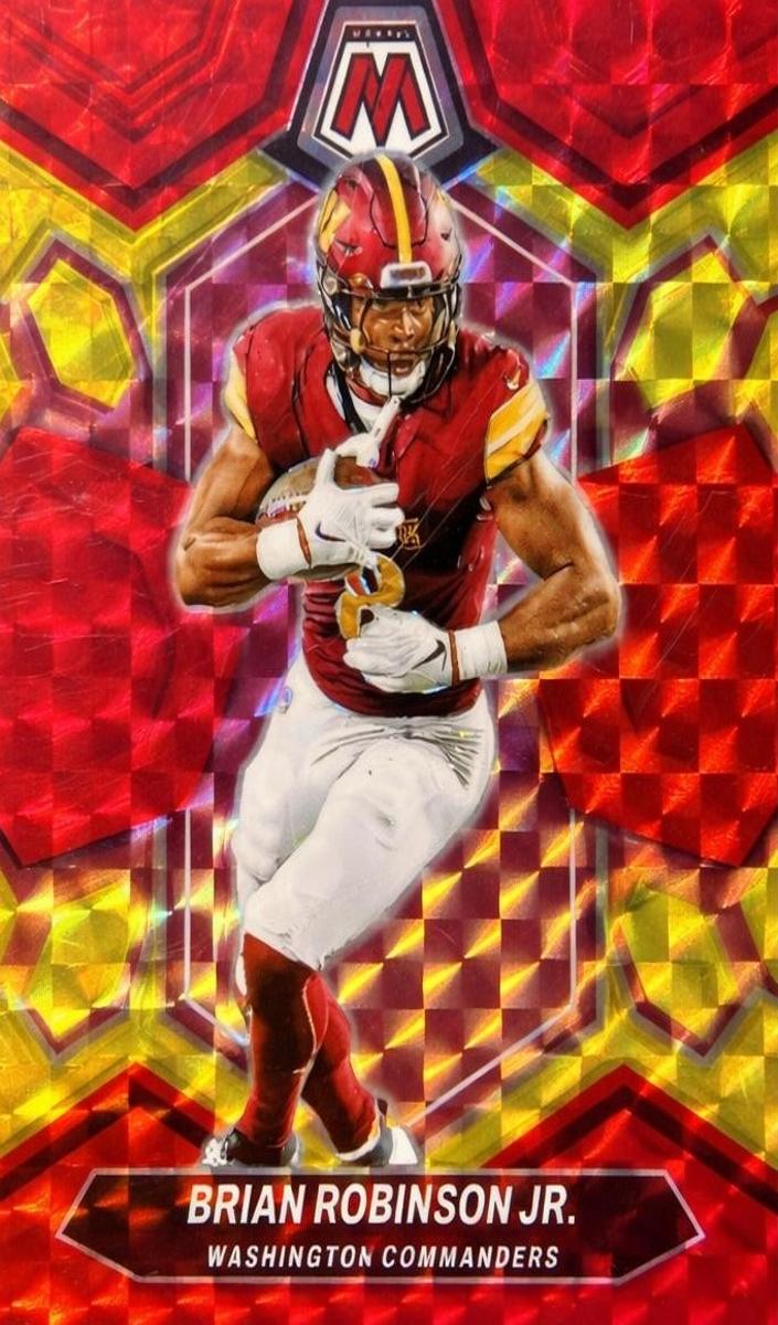 2024 Panini Mosaic Football Choice Fusion Red and Yellow Brian Robinson Jr. #219