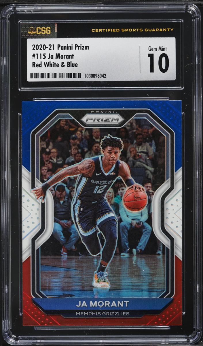 2020 Panini Prizm Basketball Red White Blue Ja Morant #115