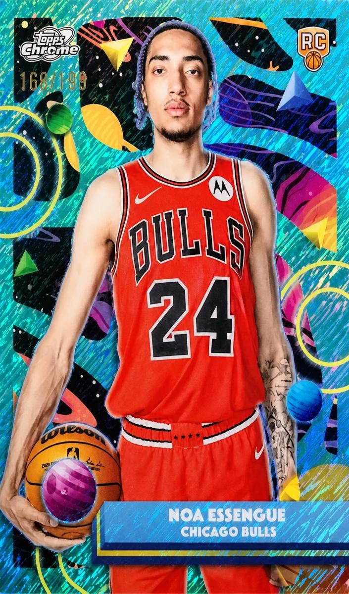 2025 Topps Cosmic Chrome Basketball Aqua Equinox Refractor Noa Essengue #70