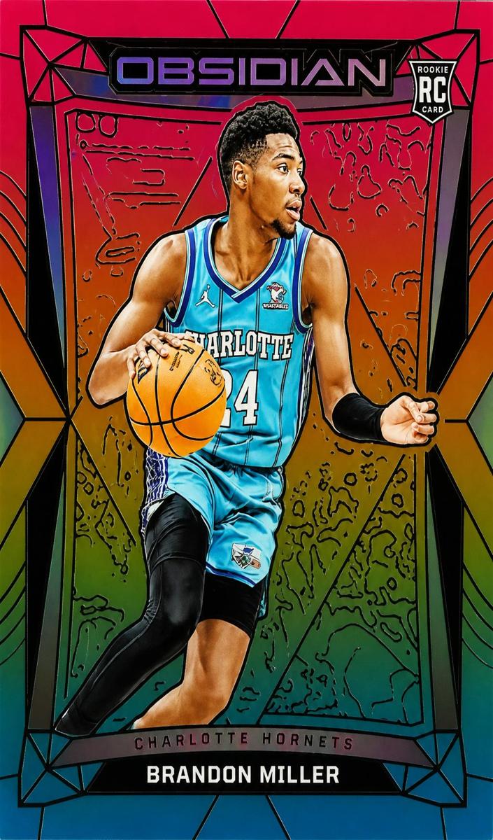 2023 Panini Obsidian Basketball Electric Etch Neon Flood Brandon Miller #112 PSA 10