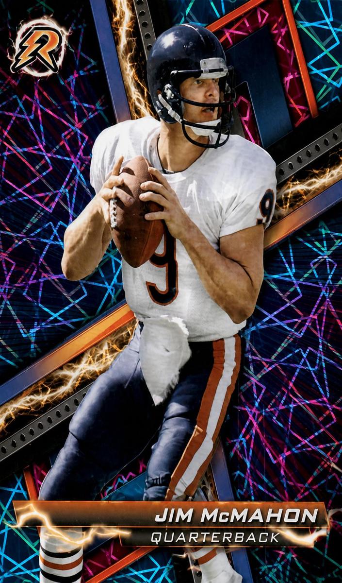 2023 Topps Composite Football Sky Blue And Pink Shock Jim McMahon #90