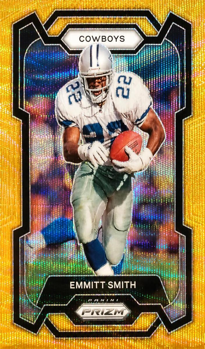 2023 Panini Prizm Football Gold Wave Emmitt Smith #74 PSA 8.5