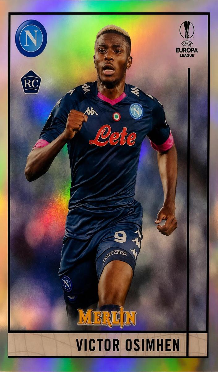 2020 Topps Merlin Chrome UEFA Champions League Soccer Refractor Victor Osimhen #59
