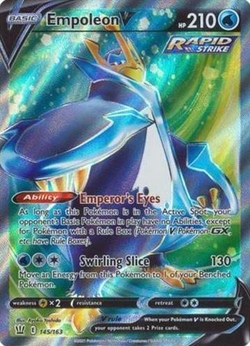 2021 Pokemon Battle Styles Full Art Empoleon #145 PSA 9