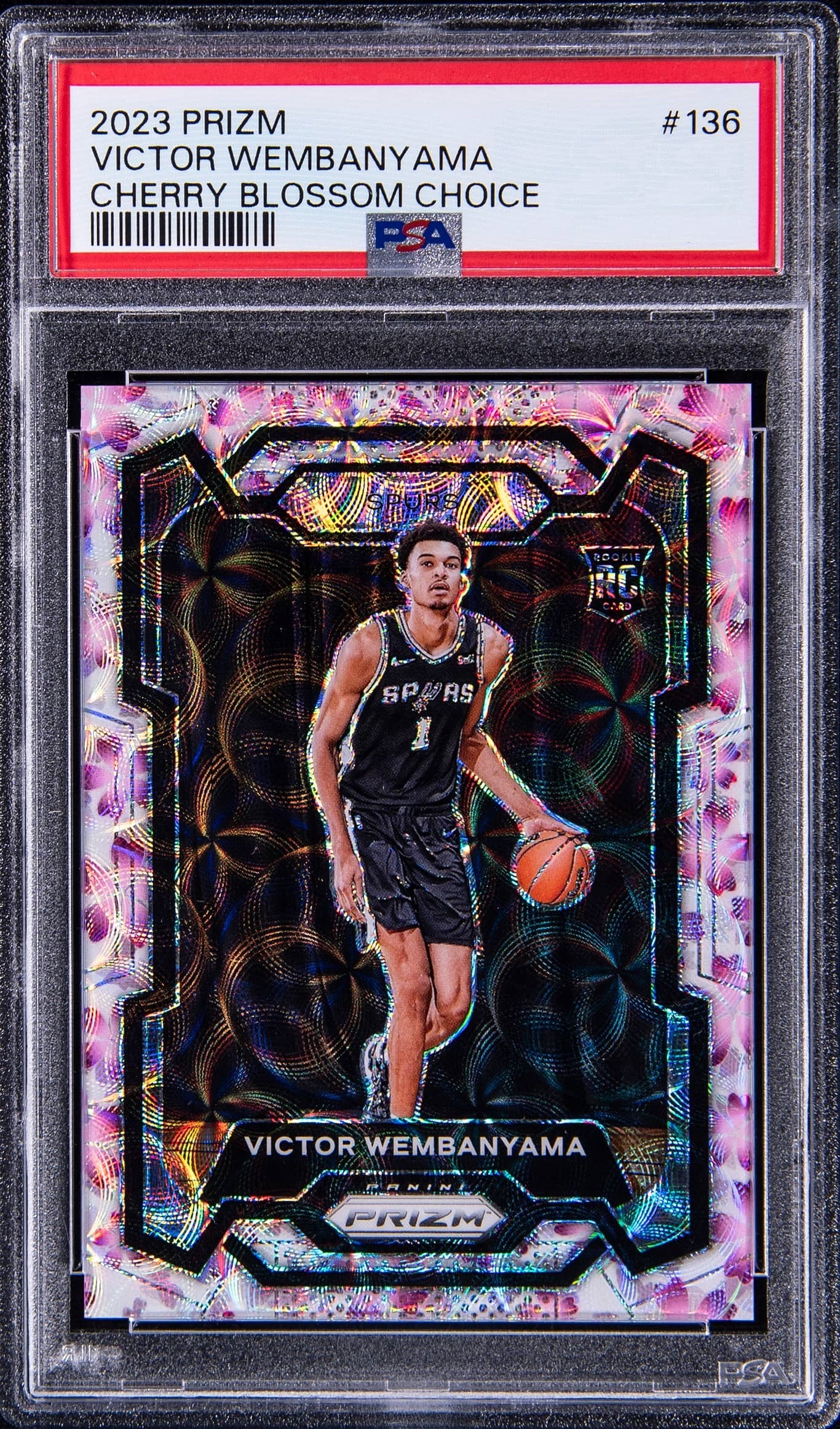 2023 Panini Prizm Basketball Choice Cherry Blossom Victor Wembanyama #136 PSA 10