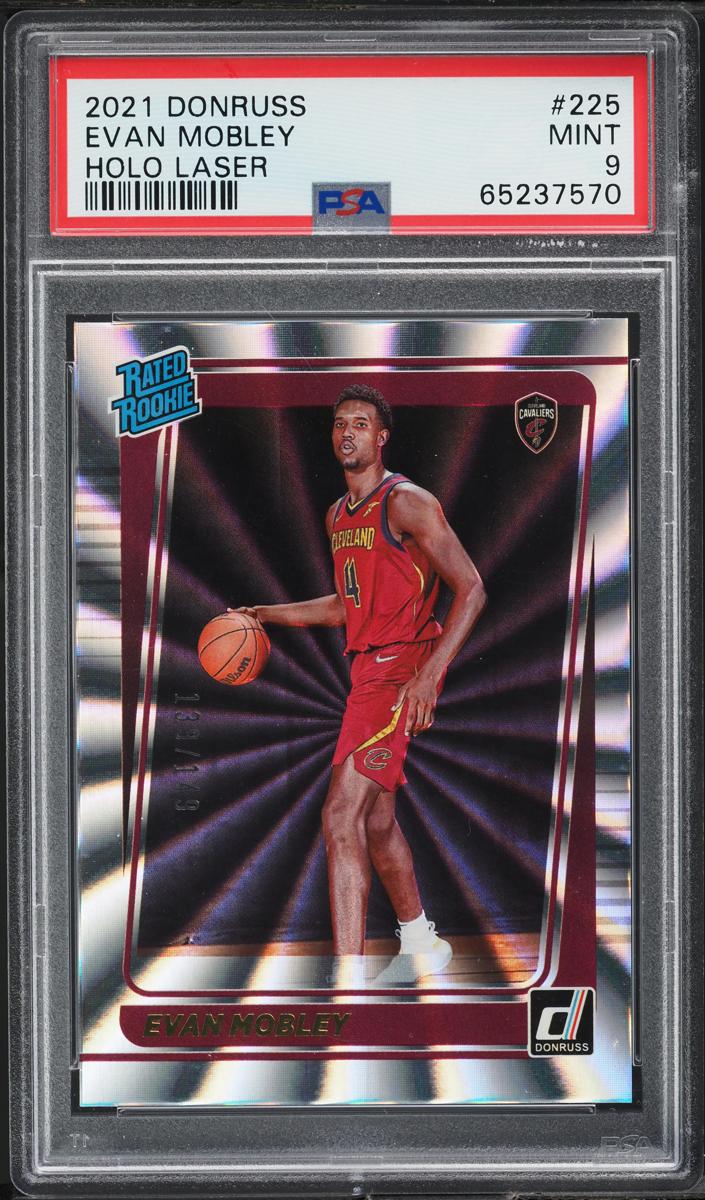 2021 Panini Donruss Basketball Holo Laser Evan Mobley #225 PSA 9
