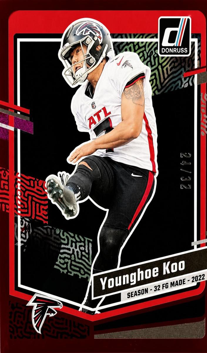 2023 Panini Donruss Football Season Stat Line Younghoe Koo #15