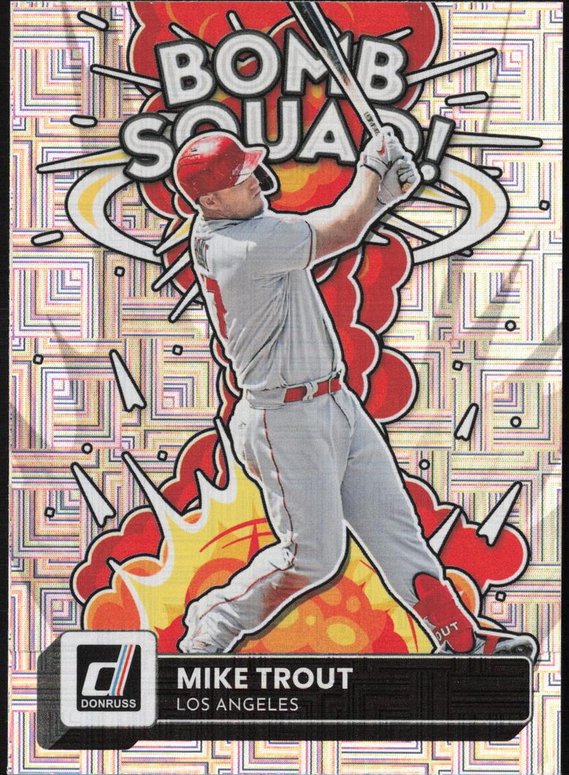 2022 Panini Donruss Baseball Rapture Mike Trout #BS-8 PSA 9