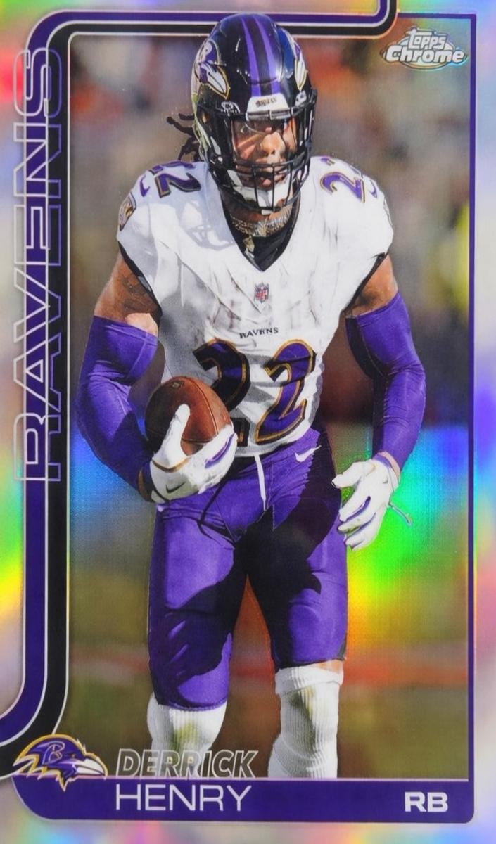 2025 Topps Chrome Football Refractor Derrick Henry #25