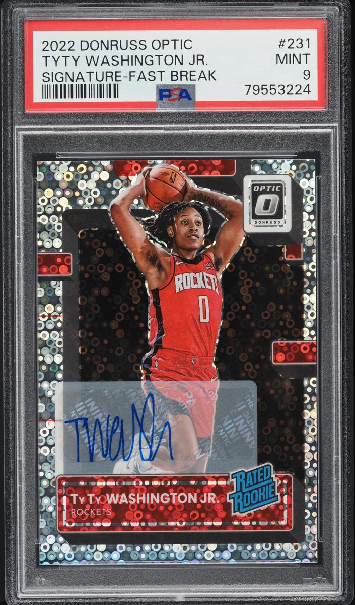 2022 Donruss Optic Basketball Fast Break TyTy Washington Jr. #231 PSA 8.5