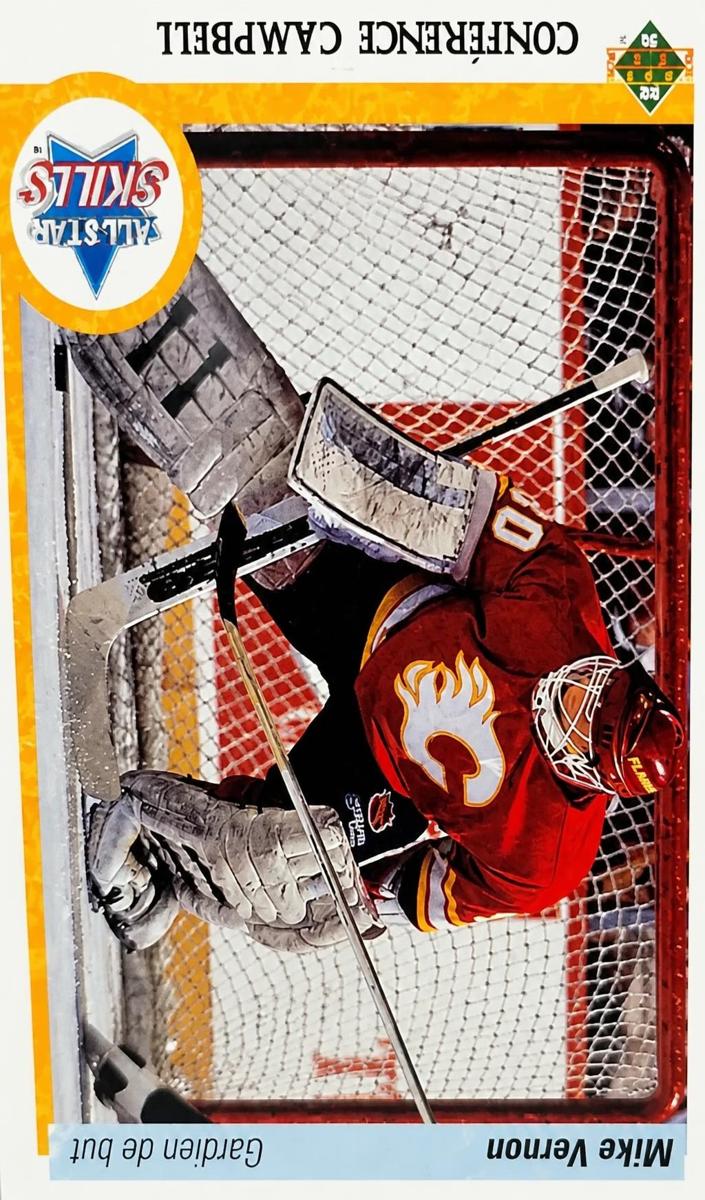 1990 Upper Deck Hockey Mike Vernon #495