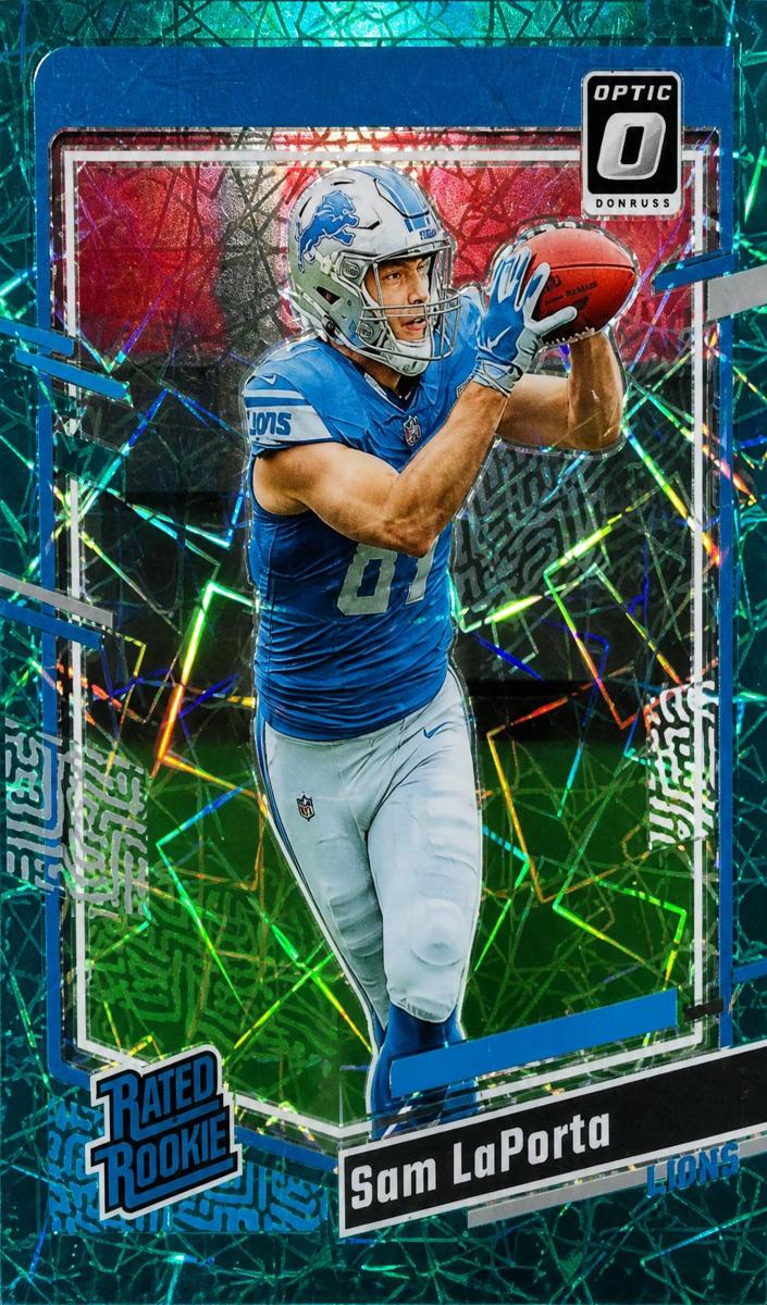2023 Donruss Optic Football Teal Velocity Sam LaPorta #237