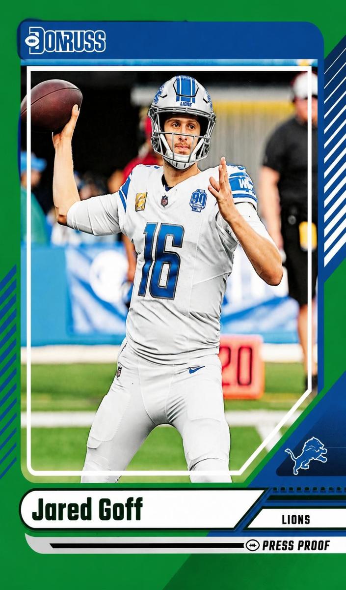 2024 Panini Donruss Football Press Proof Green Jared Goff #200