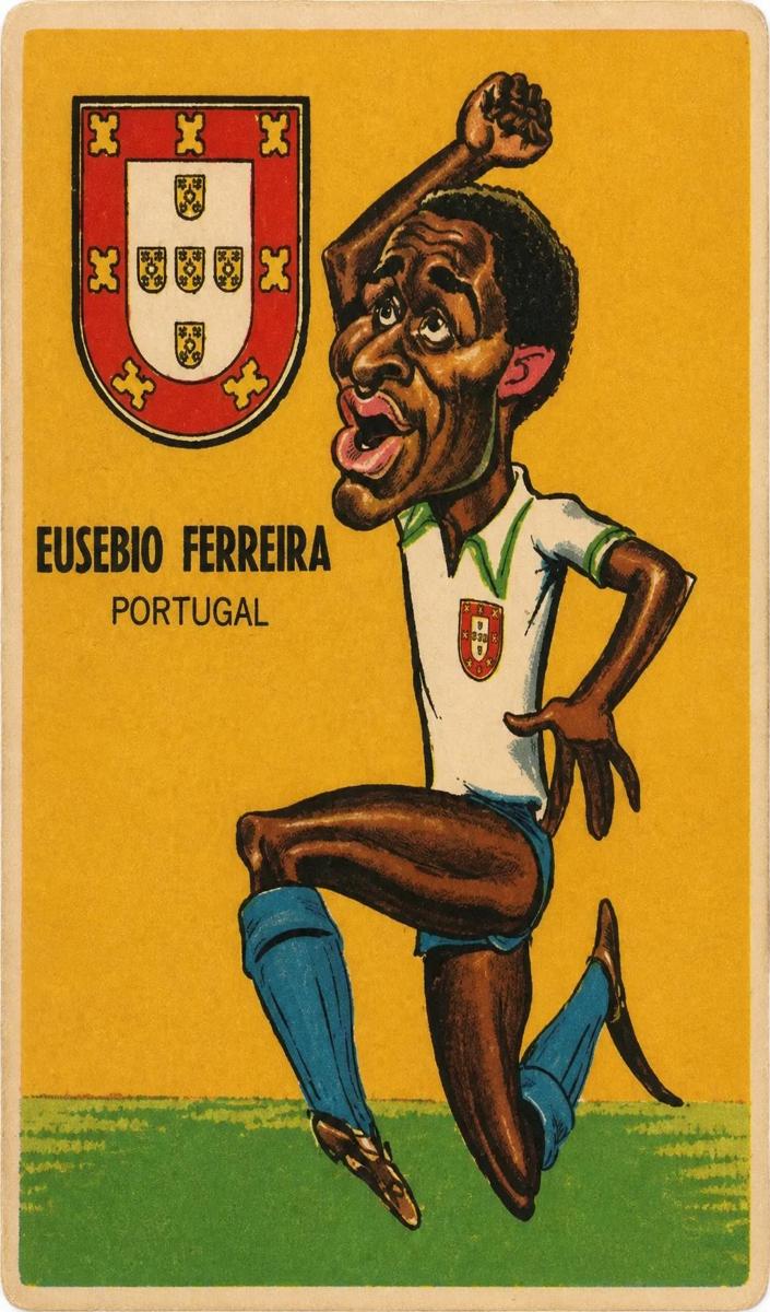 1967 Crack Figuritas Sport Soccer Eusebio Ferreira #10 SGC 1