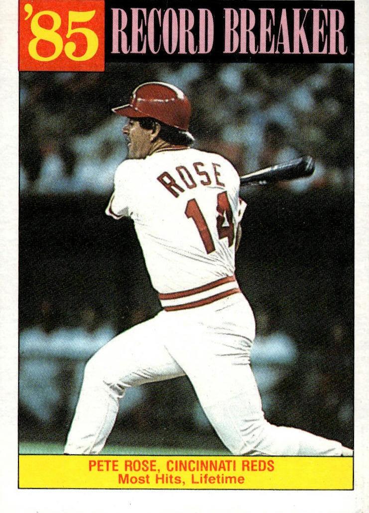 1986 Topps Baseball Pete Rose #206 PSA 9
