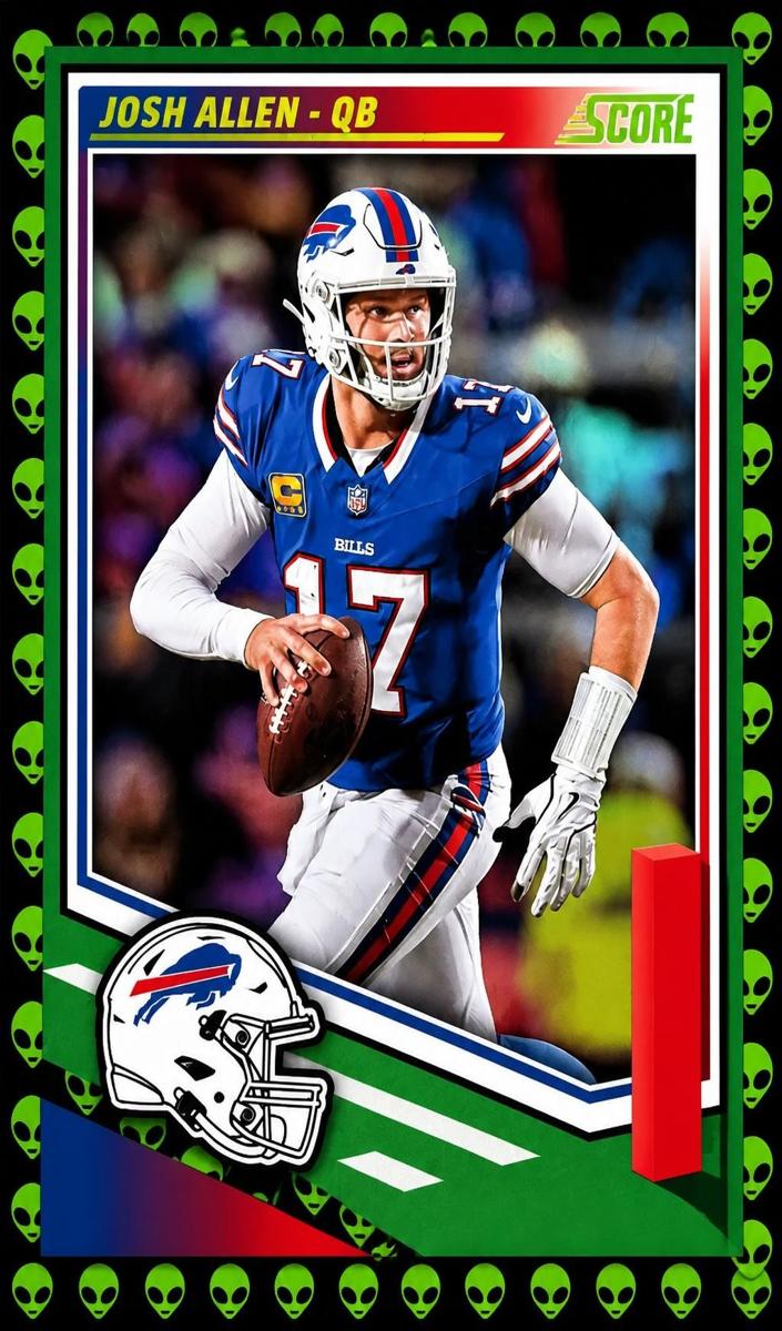 2025 Panini Score Football Extraterrestrial Josh Allen #159 PSA 9