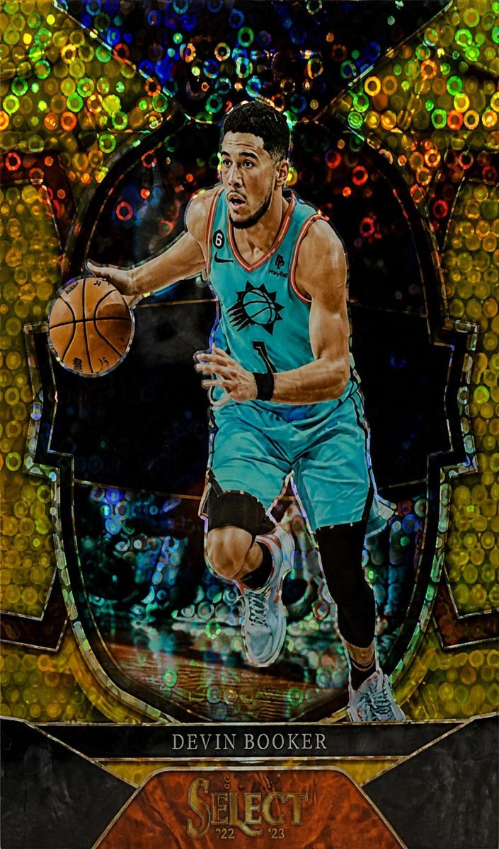 2022 Panini Select Basketball Gold Disco Devin Booker #38 PSA 9