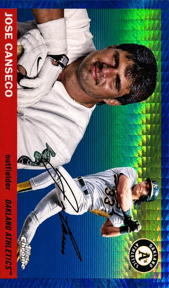 2025 Topps Chrome Platinum Baseball Blue Prism Refractor Jose Canseco #235