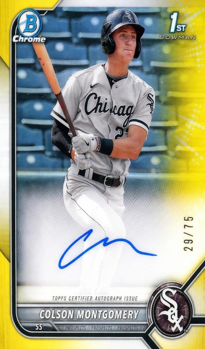 2022 Bowman Chrome Prospects Baseball Yellow Colson Montgomery #19 PSA 9