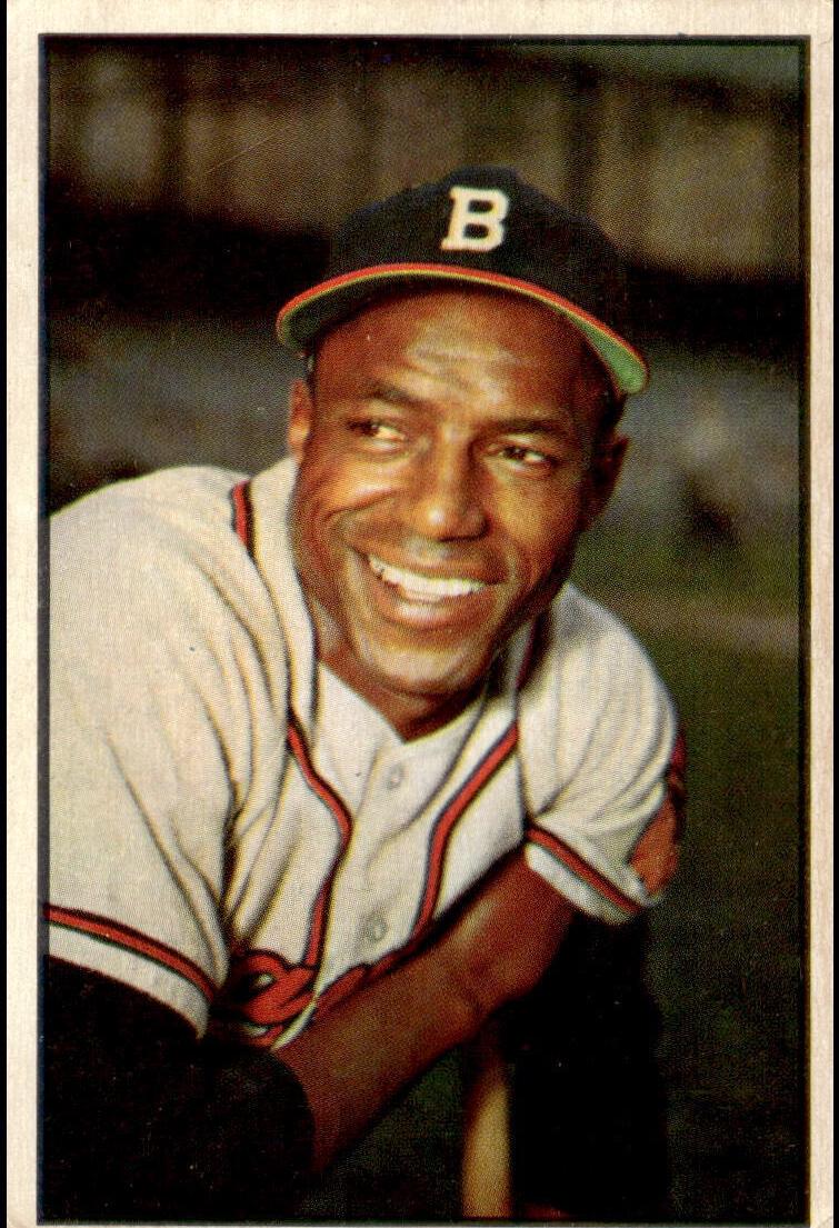 1953 Bowman Color Baseball Sam Jethroe #3 PSA 7