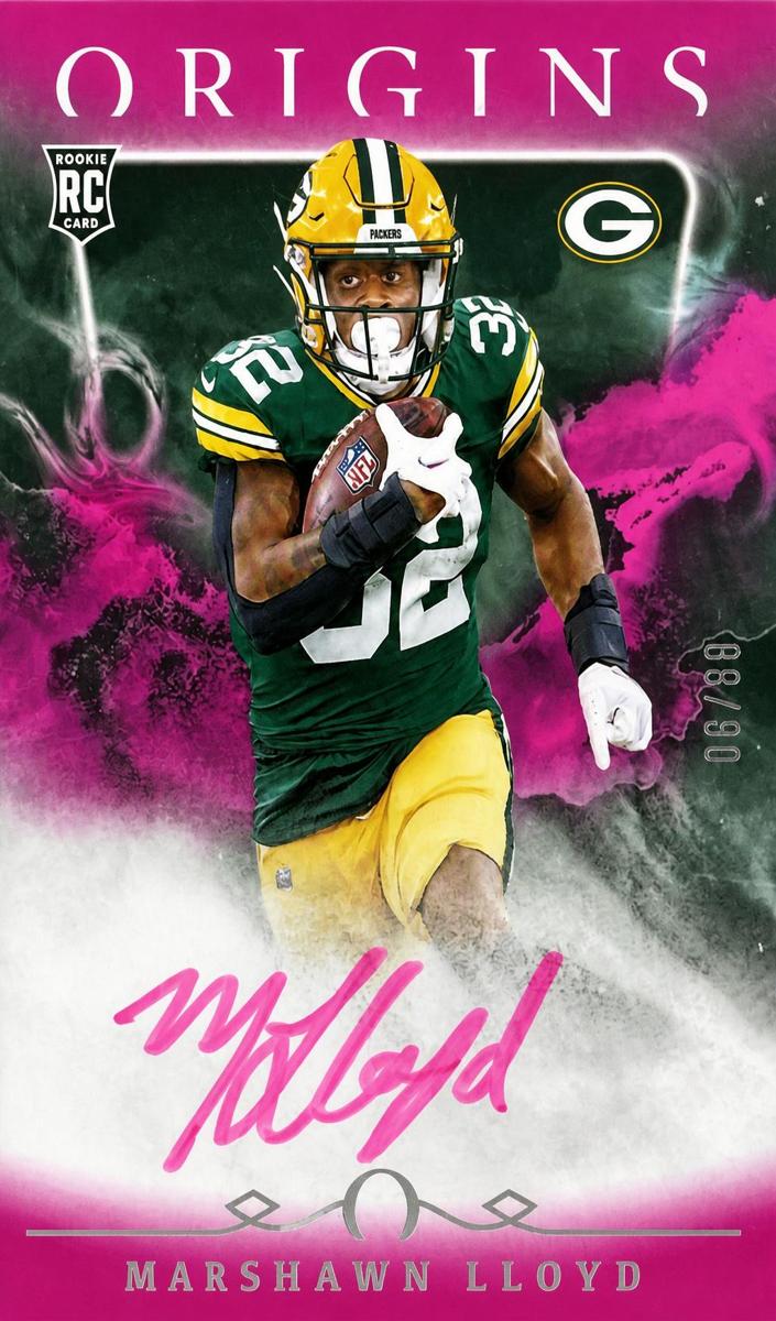 2024 Panini Origins Football Pink MarShawn Lloyd #RAU-MLL