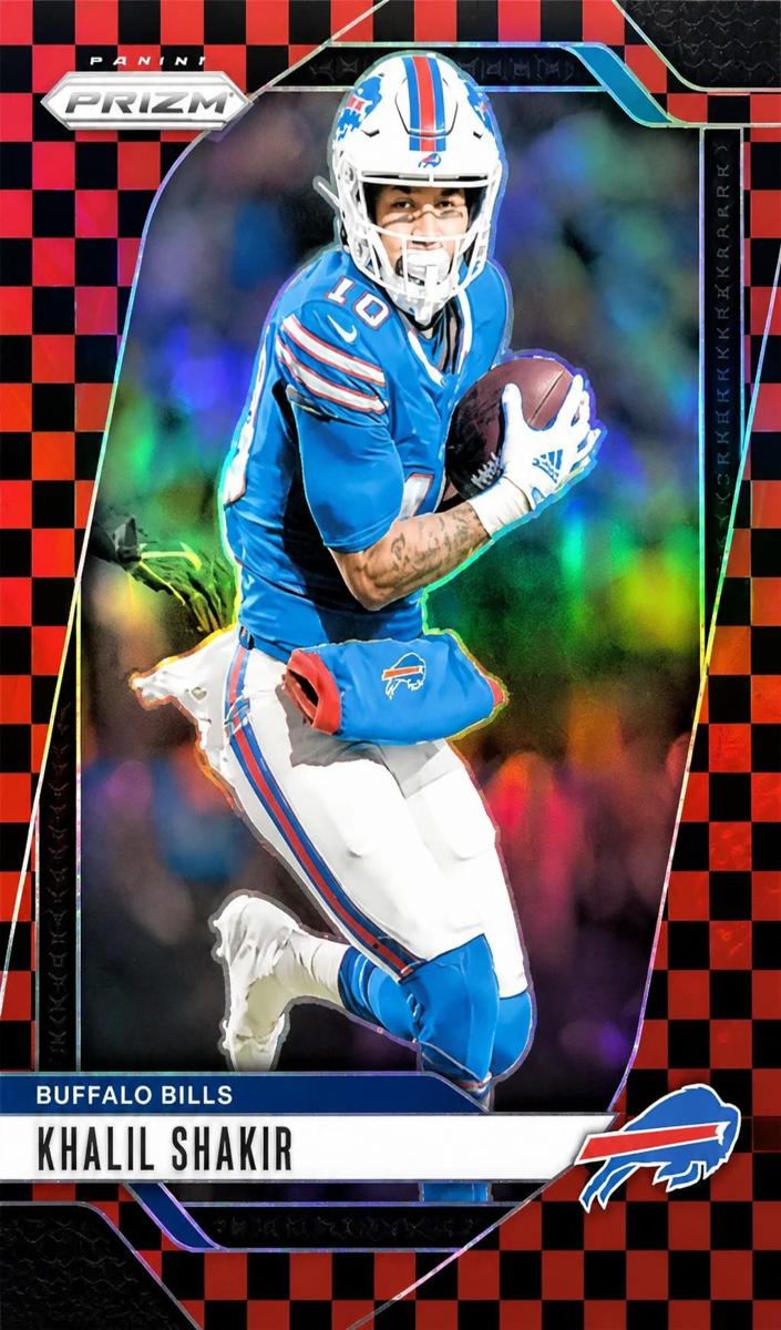 2024 Panini Prizm Football Black and Red Checker Khalil Shakir #31