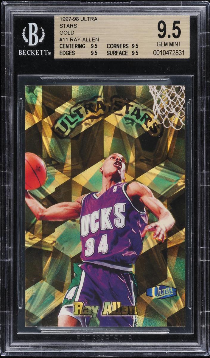 1997 Fleer Ultra Basketball Gold Ray Allen #11 BGS 8.5