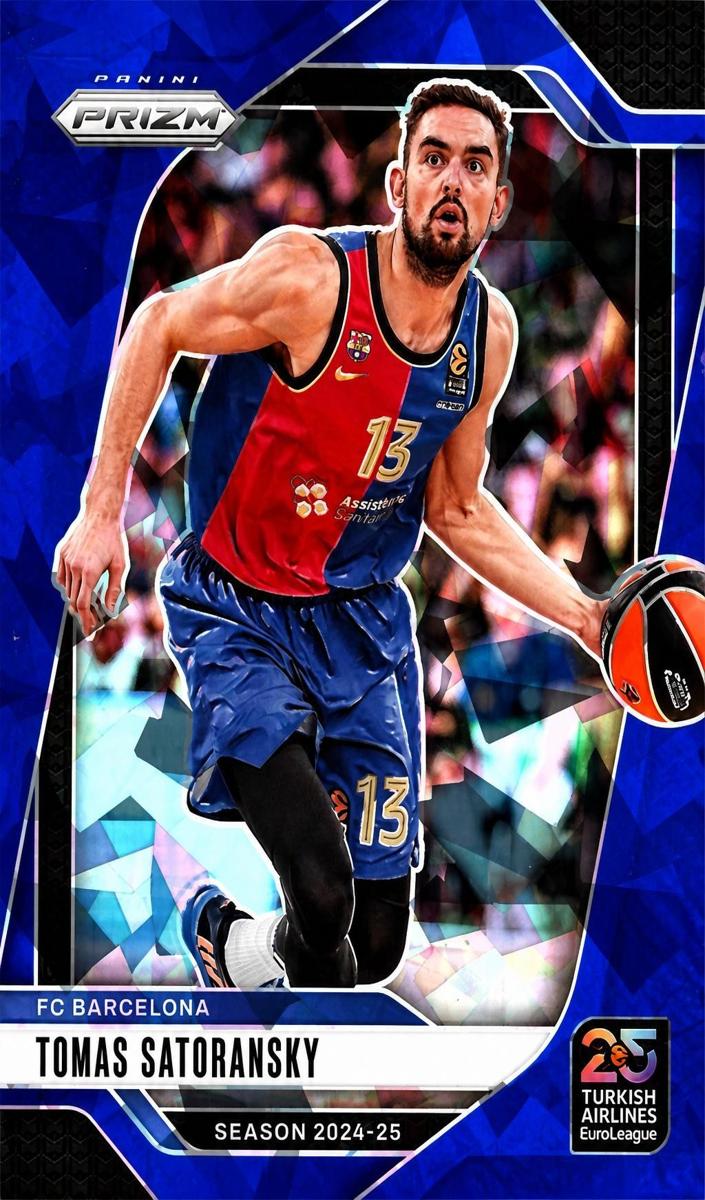2024 Panini Prizm Turkish Airlines EuroLeague Basketball Blue Ice Tomas Satoransky #193