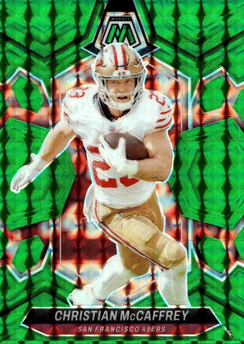 2024 Panini Mosaic Football Green Christian McCaffrey #191 PSA 10