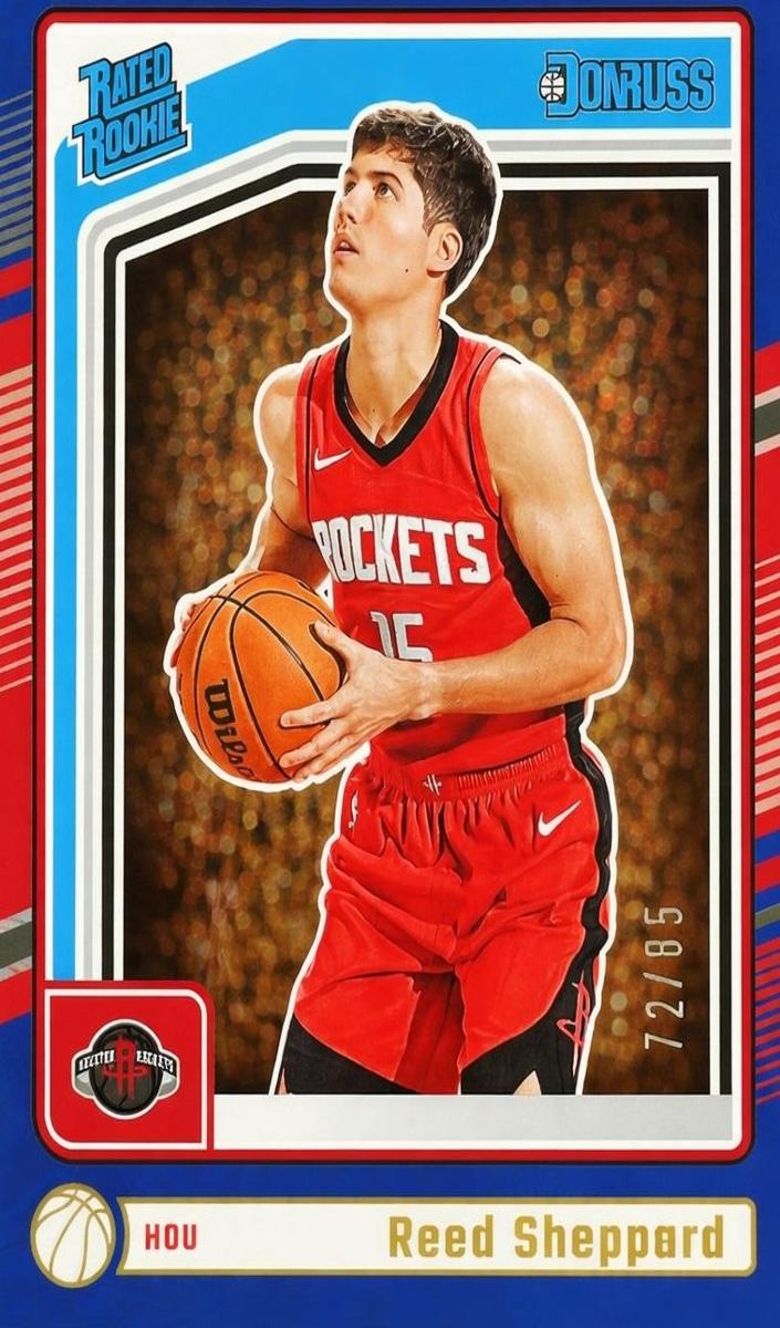 2024 Panini Donruss Basketball International Blue Fireworks Reed Sheppard #202 PSA 10